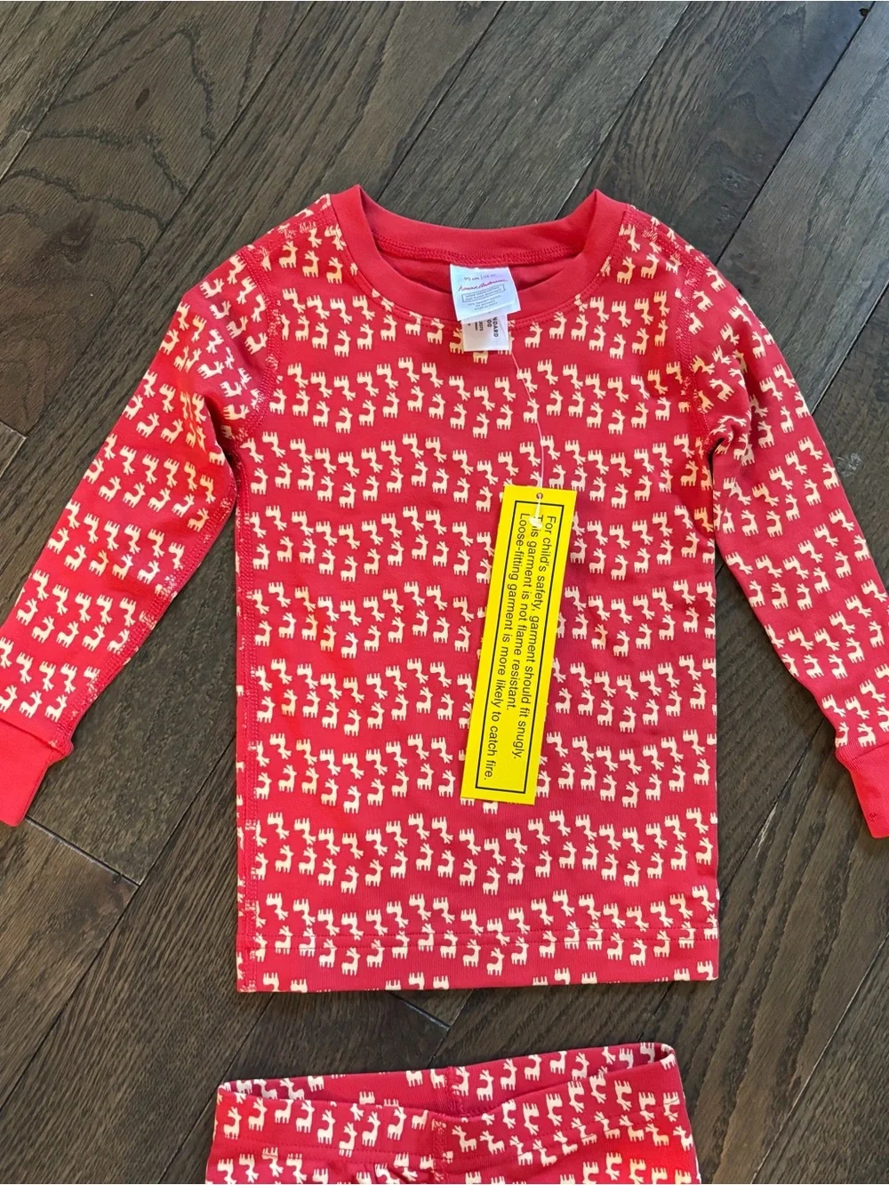 Hanna Andersson Red Reindeer Pajama Set NWT Size 3T Christmas Holiday